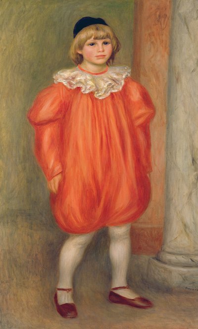 Claude Renoir in a Clown Costume by Pierre Auguste Renoir